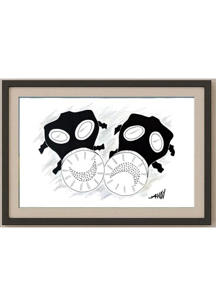 Andy Chaushu 29X21CM Orijinal Karikatür Tablo