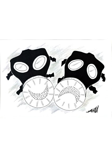 Andy Chaushu 29X21CM Orijinal Karikatür Tablo modelleri