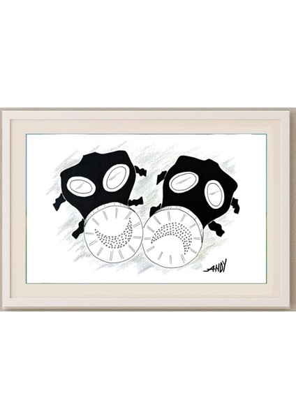 Andy Chaushu 29X21CM Orijinal Karikatür Tablo fırsatları