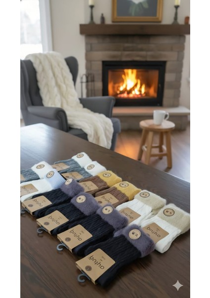 ; BAMBU - PAMUK KATLAMALI KADIN SOKET ÇORABI; DİKİŞSİZ; KIŞLIK ; 36-40 NUMARA; ASORTİ 12'Lİ KUTU fiyatları