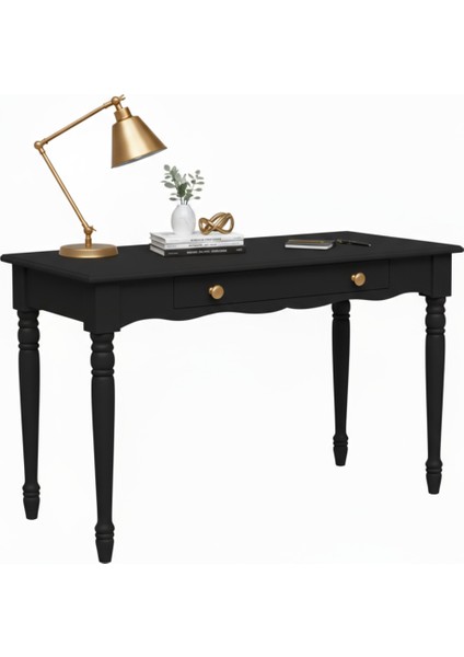 100 cm Masif Siyah Tornalı Çalışma Masası fiyatları