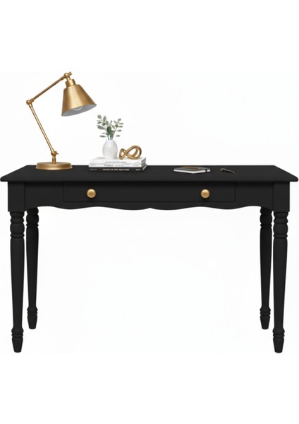 100 cm Masif Siyah Tornalı Çalışma Masası modelleri