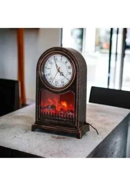 Dekoratif LED Işıklı Saatli Şömine (Usbli) fiyatları