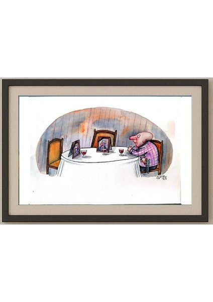 Cristian Topan 29X21CM Orijinal Karikatür Tablo