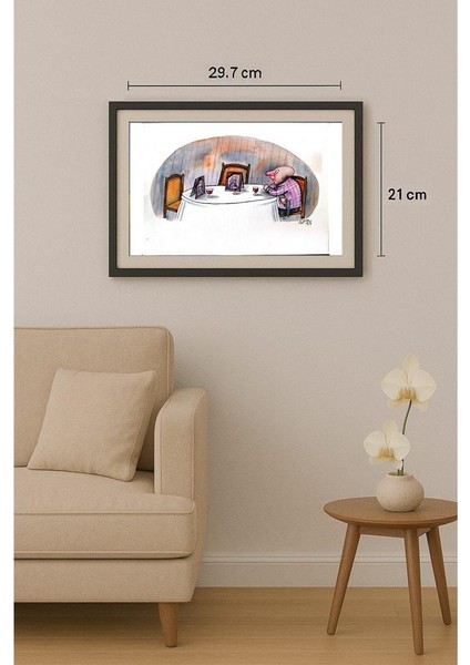 Cristian Topan 29X21CM Orijinal Karikatür Tablo fiyatları