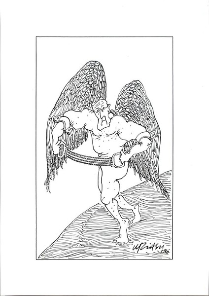 Gheorghita Ghinea Uriasu 29X21CM Orijinal Karikatür Tablo modelleri