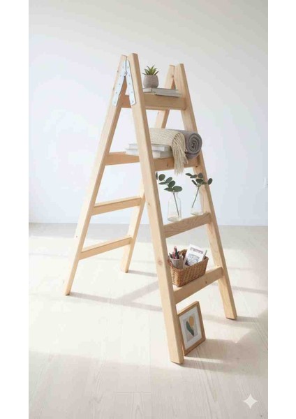 4 Basamaklı Ahşap Merdiven