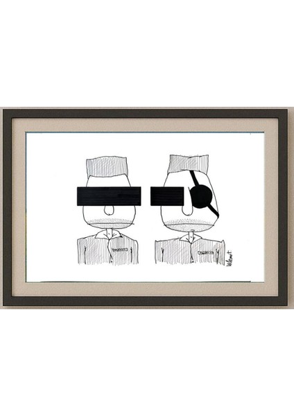 Valery Momot 29X21CM Orijinal Karikatür Tablo