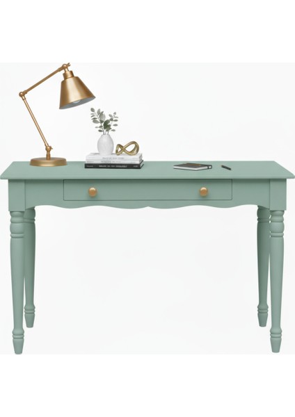 100 cm Masif Su Yeşili Tornalı Çalışma Masası fiyatları