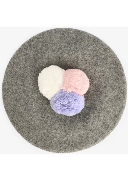 Siyah Gri Kız Çocuk Lucia Şapka