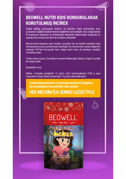 Gizli Gücüm Incirex 12 G | Freeze-Dried Dondurularak Kurutulmuş Incir Atıştırmalığı