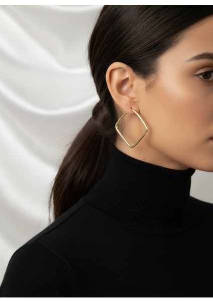 Çelik Doe Gold Küpe