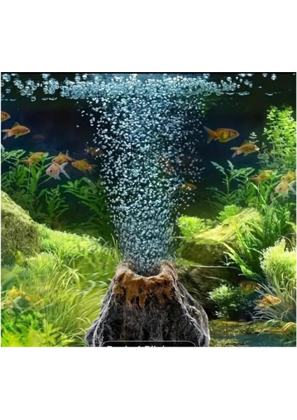 Hava Kabarcıklı Volkan Akvaryum Dekoru 5,5 x 5,5 cm