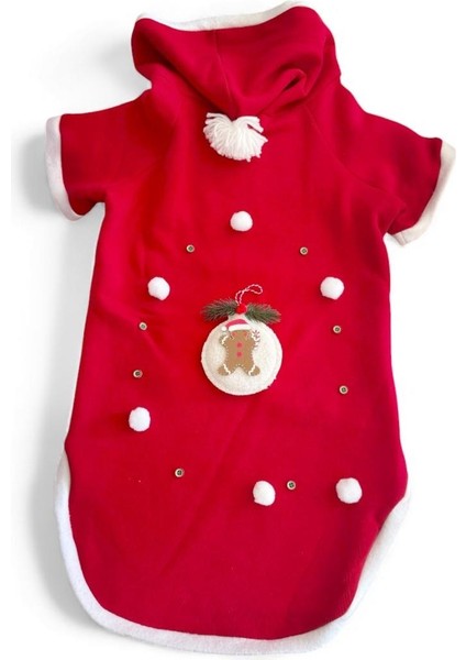 Kurabiye Adam Yılbaşı Köpek Kıyafeti | Noel Baba Kapüşonlu Polar Sweatshirt | Orta ve Büyük Irklar Için fiyatları