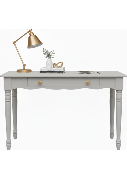110 cm Masif Açık Gri Tornalı Çalışma Masası fiyatları