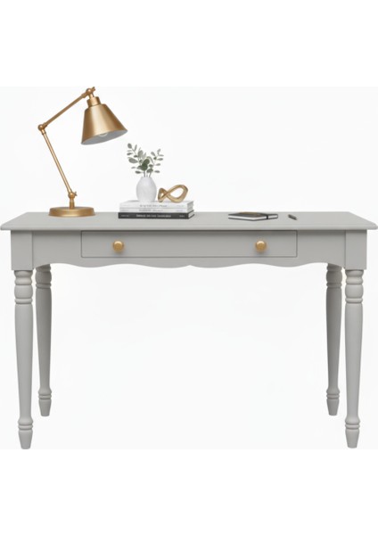 100 cm Masif Açık Gri Tornalı Çalışma Masası modelleri