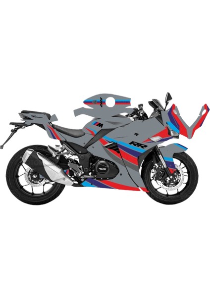 RKS R 250 M Power Design Motosiklet Sticker Set Nardo Gri