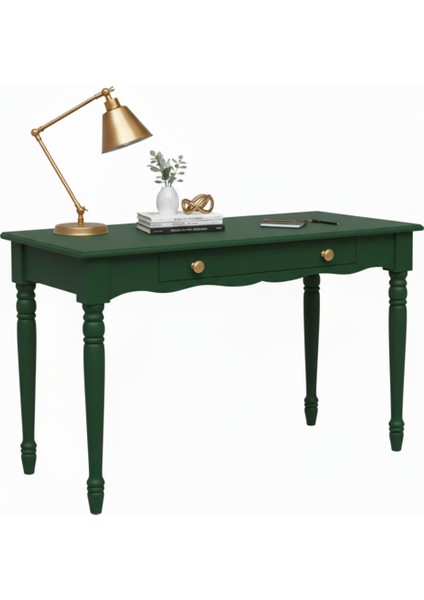 100 cm Masif Yeşil Tornalı Çalışma Masası modelleri