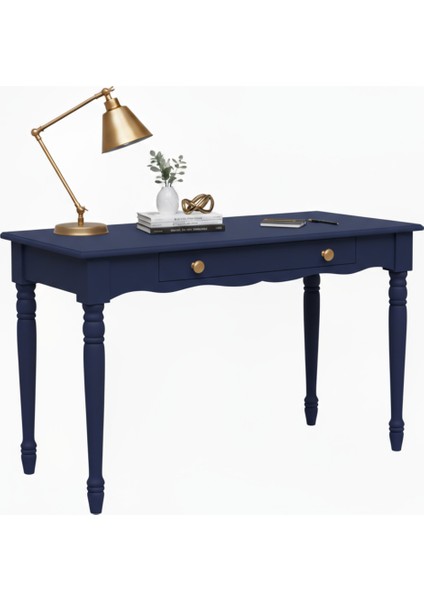 100 cm Masif Lacivert Tornalı Çalışma Masası fiyatları