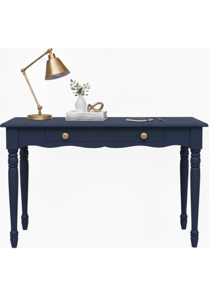100 cm Masif Lacivert Tornalı Çalışma Masası modelleri