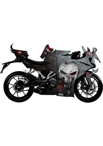 CF Moto 250 SR The Punisher Design Sticker Set - Kaplama