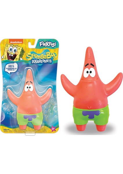 Nickelodeon Spongebob Squarepants Flexfigs Sünger Bob Patrick Esnek Hareketli Figür - 10 cm