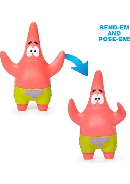 Nickelodeon Spongebob Squarepants Flexfigs Sünger Bob Patrick Esnek Hareketli Figür - 10 cm modelleri