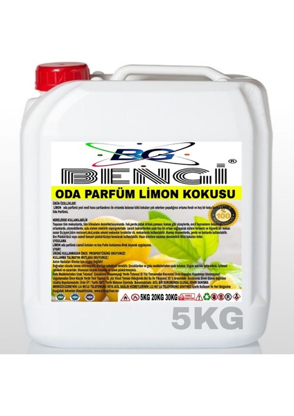 Oda Parfüm Limon Kokulu 5kg