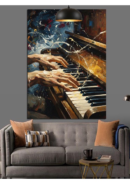 Piyano Tuşları Müzik Sanatsal Dekoratif Kanvas - Mdf Ahşap Tablo modelleri