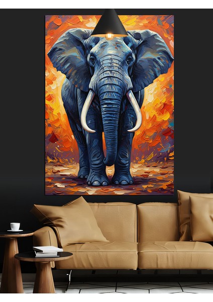 Büyük Fil Hayvan Portresi Dekoratif Kanvas - Mdf Ahşap Tablo fiyatları