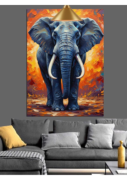 Büyük Fil Hayvan Portresi Dekoratif Kanvas - Mdf Ahşap Tablo modelleri