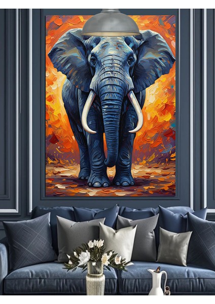 Büyük Fil Hayvan Portresi Dekoratif Kanvas - Mdf Ahşap Tablo fırsatları