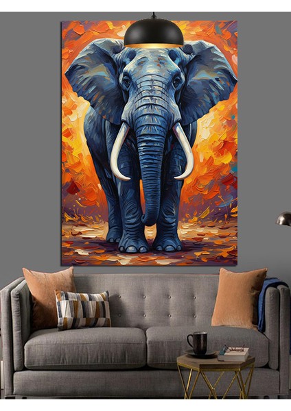 Büyük Fil Hayvan Portresi Dekoratif Kanvas - Mdf Ahşap Tablo indirimleri
