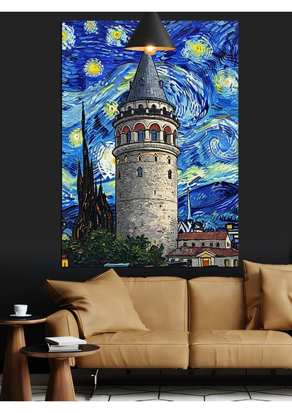 Galata Kulesi Istanbul Tarihi Dekoratif Kanvas - Mdf Ahşap Tablo fiyatları