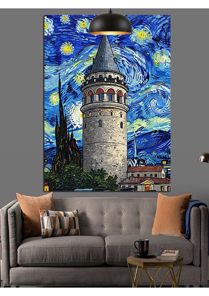 Galata Kulesi Istanbul Tarihi Dekoratif Kanvas - Mdf Ahşap Tablo indirimleri