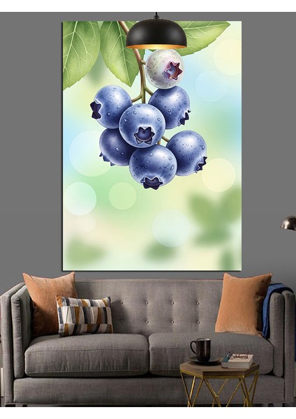 Dalında Yaban Mersini Mor Dekoratif Kanvas - Mdf Ahşap Tablo fiyatları