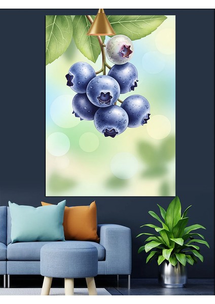 Dalında Yaban Mersini Mor Dekoratif Kanvas - Mdf Ahşap Tablo modelleri