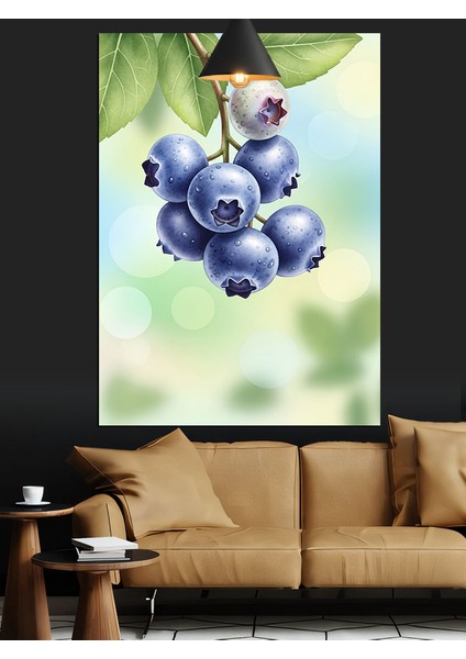 Dalında Yaban Mersini Mor Dekoratif Kanvas - Mdf Ahşap Tablo fırsatları