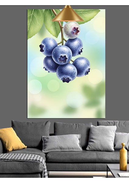 Dalında Yaban Mersini Mor Dekoratif Kanvas - Mdf Ahşap Tablo indirimleri