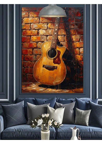 Gitar Duvar Eski Rustik Dekoratif Kanvas - Mdf Ahşap Tablo indirimleri