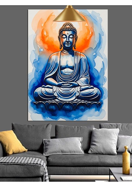 Oturan Buda Dini Figür Dekoratif Kanvas - Mdf Ahşap Tablo fiyatları