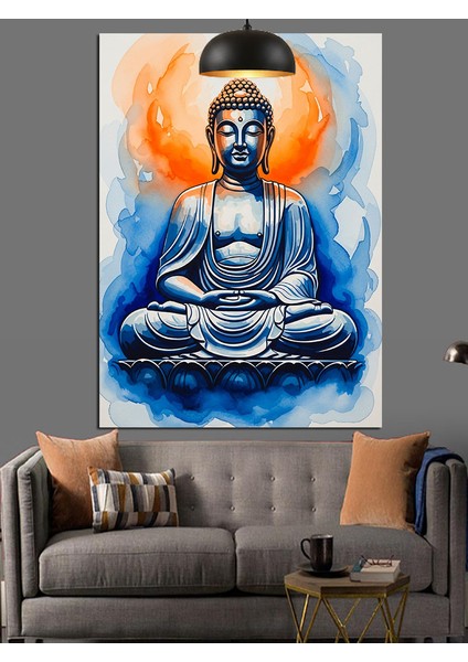 Oturan Buda Dini Figür Dekoratif Kanvas - Mdf Ahşap Tablo fırsatları
