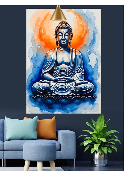 Oturan Buda Dini Figür Dekoratif Kanvas - Mdf Ahşap Tablo indirimleri