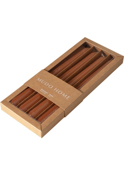 4lü Şamdan Mum Latte 25CM