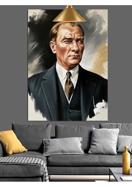 Mustafa Kemal Atatürk Portresi Dekoratif Kanvas - Mdf Ahşap Tablo fiyatları