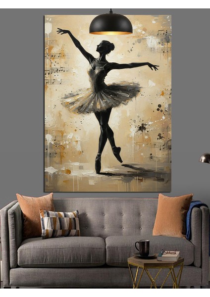 Dans Eden Balerin Eskitme Sanatı Dekoratif Kanvas - Mdf Ahşap Tablo fiyatları