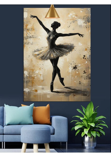 Dans Eden Balerin Eskitme Sanatı Dekoratif Kanvas - Mdf Ahşap Tablo modelleri