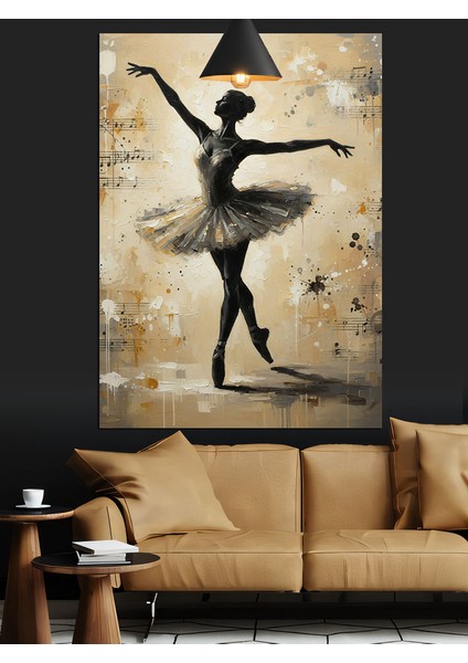 Dans Eden Balerin Eskitme Sanatı Dekoratif Kanvas - Mdf Ahşap Tablo fırsatları
