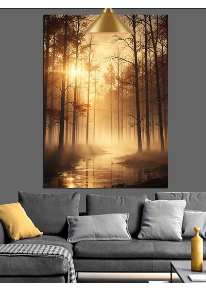Sisli Havada Orman Dekoratif Kanvas - Mdf Ahşap Tablo fiyatları