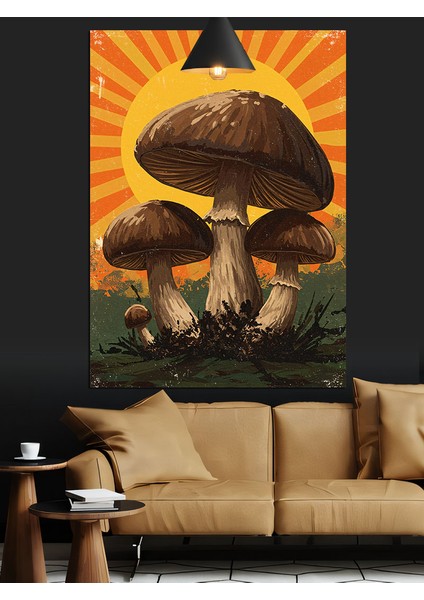 Dev Mantarlar Aydınlık Orman Dekoratif Kanvas - Mdf Ahşap Tablo fiyatları